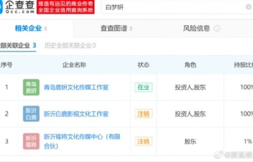 稳步规划前路 白鹿已成立独资工作室