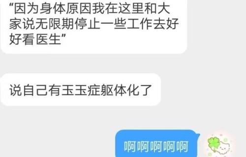 王译磊因抑郁症躯体化无限期停止工作